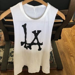 Brandy Melville LA Bones Muscle Tee OS